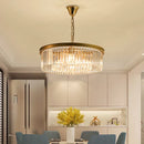 GobekUsa Gold Black Metal LED Pendant Lights with Crystal Suspension and Chain Hangings