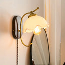 GobekUsa Iron Glass LED Wall Lights Modern Bedside Lamp 4w Bulb for Bathroom Bedroom Living Room