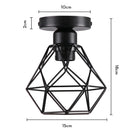 GobekUsa Industrial LED Ceiling Light: Modern Retro Loft Plafonniers for Living Room Kitchen Cage Home Decor