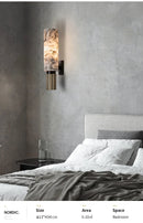GobekUsa Copper Alabaster Wall Lamp: Post-Modern High-End Bedroom Lighting