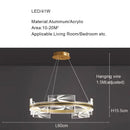GobekUsa Gold LED Pendant Lights Living Room Dining Hall Kitchen Bar Decor Lighting