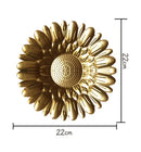 GobekUsa Geometric Golden Metal Wall Hanging Round Ornaments - Room Decoration Accessories