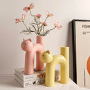 GobekUsa Cathead H-Shaped Tube Vase for Flower Hydroponics Arrangement