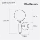 GobekUsa Glass Ball Wall Lamp Metal Wall Lights for Modern Living Room Decoration