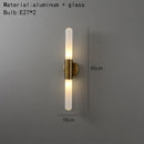 GobekUsa Gold Metal LED Sconce with Clear White Glass, E27, Minimalist Design