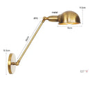 GobekUsa Gold Plated Adjustable Iron Wall Sconces for Home Decor
