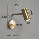 GobekUsa LED Rotatable Wall Lamps Black Gold White Sconce