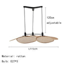 GobekUsa Japanese Wicker Petal Chandelier for Tea House Dining, Parlor, Restaurant