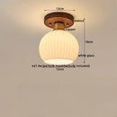 GobekUsa LED Wood Canopy Ceiling Lamp Modern Living Room Light Fixtures