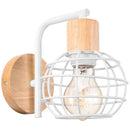 GobekUsa Industrial Wire Cage Wall Sconce E27 Rustic Retro Bedside Light Fixture