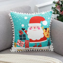 GobekUsa Christmas Elk Pillowcase 45x45cm Farmhouse Red Letter Design