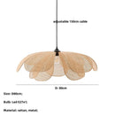 GobekUsa Japanese Wicker Petal Chandelier for Tea House Dining, Parlor, Restaurant