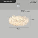 GobekUsa LED Petal Ceiling Chandelier for Living Room, Dimmable Round Bedroom Lamp