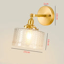 GobekUsa Clear Glass LED Mirror Light Pull Chain Copper E14 Wall Lamp
