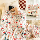 GobekUsa Christmas Flannel Blanket - Soft & Cozy Cartoon Shawl for Home & Office