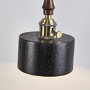 GobekUsa LED Pendant Lights Black Travertine Table Hanging Lamp for Bedroom Living Dining Room