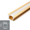 GobekUsa LED Aluminum Profile Recessed U/YW-Shape Hidden Channel Milky Cover Bar Strip Light