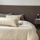 GobekUsa Linen Cotton Jacquard Bedding Set with Duvet, Sheet, and Pillowcases