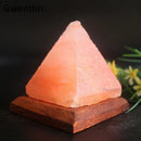 GobekUsa Crystal USB Salt Lamp Hand Carved Triangle Purifier Night Light