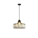 GobekUsa Crystal LED Pendant Light: Retro Gold Lampshade for Living Room, Bedroom, Dining Room