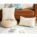 GobekUsa Ivory Geometric Embroidery Cushion Cover - Home Decor for Living Room Sofa Bed