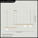 GobekUsa LED Linear Hanging Lamp for Home Modern Minimalist Living Room Chandelier