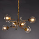 GobekUsa Glass Bubble Chandelier: Luxury LED Glass Ball Suspension Lamp for Living Room, Bedroom, and Shop