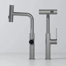 GobekUsa Digital Display Single Lever Brass Kitchen Faucet - Hot Cold Pull Out Mixer
