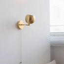 GobekUsa Copper Wall Light with Pull Chain Switch, Modern Nordic Design