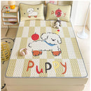 GobekUsa Cartoon Pattern Latex Mattress Set for Home, 3-Layer Rebound Soft Breathable Bed Sheets