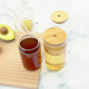 GobekUsa Bamboo Lid for Glass Cup with Straw Hole - Durable Drinkware Accessory