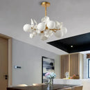 GobekUsa Ginkgo Leaf LED Ceiling Chandelier for Bedroom, Living, Dining Room