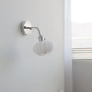 GobekUsa Glass Wall Light Fixture with Pull Chain Switch, Adjustable Arm, Modern Nordic Design