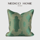 GobekUsa Emerald Green Geo Jaquard Cushion Cover 50x50cm