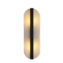 GobekUsa Alabaster Moon Oval Marble Wall Lamp, Gold/Copper LED Sconce for Modern Indoor Decor