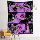 GobekUsa Green Star Girl Tapestry Wall Hanging Psychedelic Home Decor