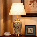 GobekUsa Chinese Ceramic Table Lamp for Living Room, Bedroom, and Study Room