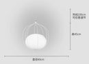 GobekUsa Birdcage Pendant Light for Dining Room Home Fixtures, Nordic Design E27 Bedroom Lamp