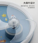 GobekUsa Astronaut Kids Ceiling Fan Light - Modern Minimalist Boy and Girl Room Fixture