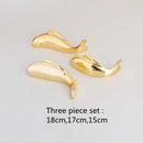 GobekUsa Carp Fish Lotus Leaf Gold Wall Pendant Chinese Bionics Home Decor