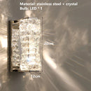 GobekUsa Contemporary Crystal Wall Sconce for Bedside, Bathroom, Corridor, Aisle, TV Background Lighting