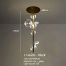 GobekUsa LED Bubble Chandelier Clear Glass Ball Pendant Lamp for Dining Room & Bar