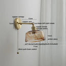 GobekUsa Glass Copper LED Wall Lamp with Knob Switch for Modern Home Decor