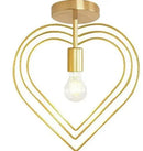 GobekUsa Gold Iron Cage Ceiling Light Modern Nordic Decor Retro Loft Fixture E27