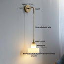 GobekUsa LED Glass Wall Light Fixture Bedroom Aisle Study Modern Adjustable Bedside Lamp
