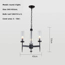 GobekUsa Gold Metal Glass LED Pendant Lights Chain Hanging Lamp