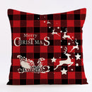 GobekUsa Christmas Linen Cushion Cover 45x45cm Sofa Home Party Decor