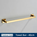 GobekUsa Black Stainless Steel Bathroom Accessories Set: Towel Bar, Paper Holder, Hook & Bath Rack