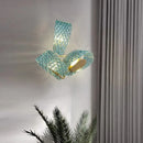 GobekUsa Blue Glass Luxury Wall Sconce LED Light Fixture for Living Room Bedroom Aisle