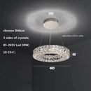 GobekUsa Crystal LED Chandelier: Modern Luxury Chrome Steel & Clear K9 Crystal Lighting